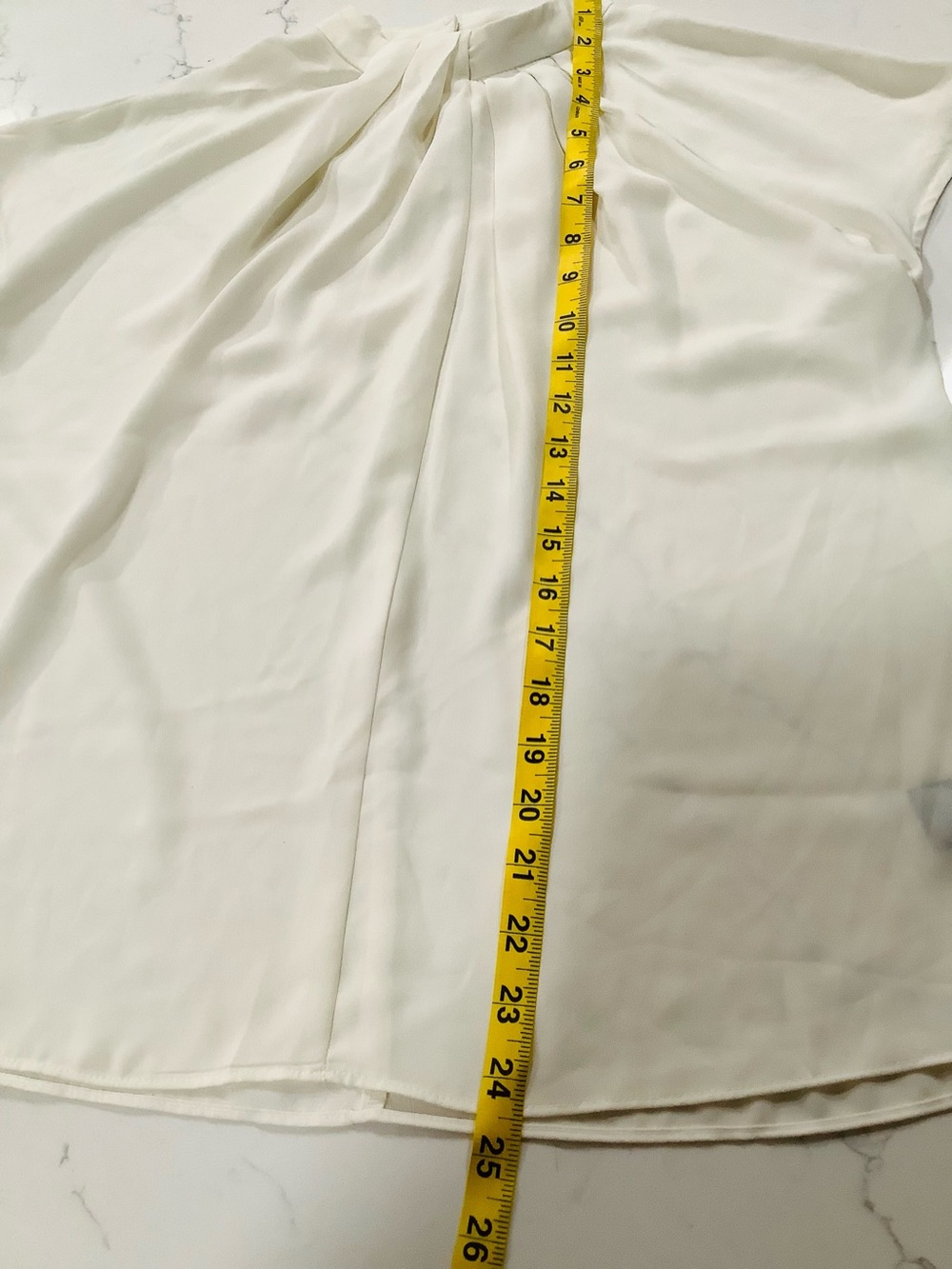 Worthington Cream Pleated Mock Neck Blouse - Picture 8 of 9